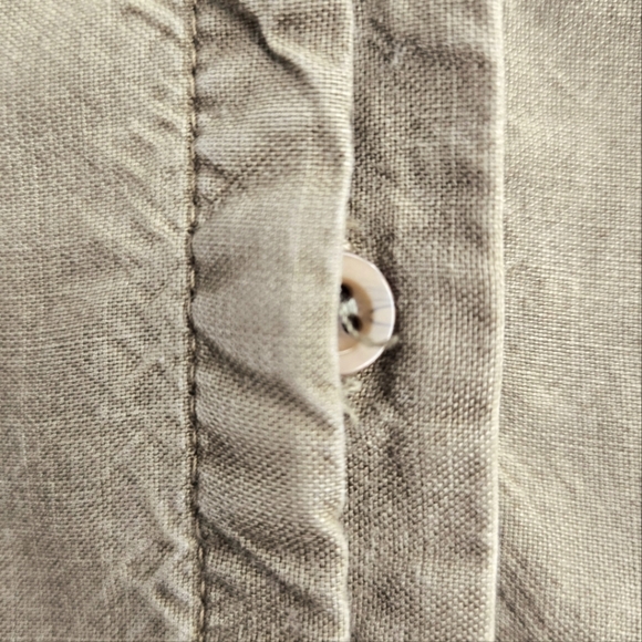 Bella Dahl Moss Green Long Sleeve Shirt Dress - Picture 4 of 13